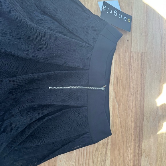 NWT Sangria Black floral mesh Lace Maxi Skirt - Picture 3 of 5